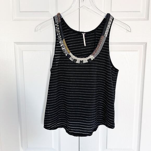 Free People Aztec Louie Beaded Tank Top - Picture 1 of 10